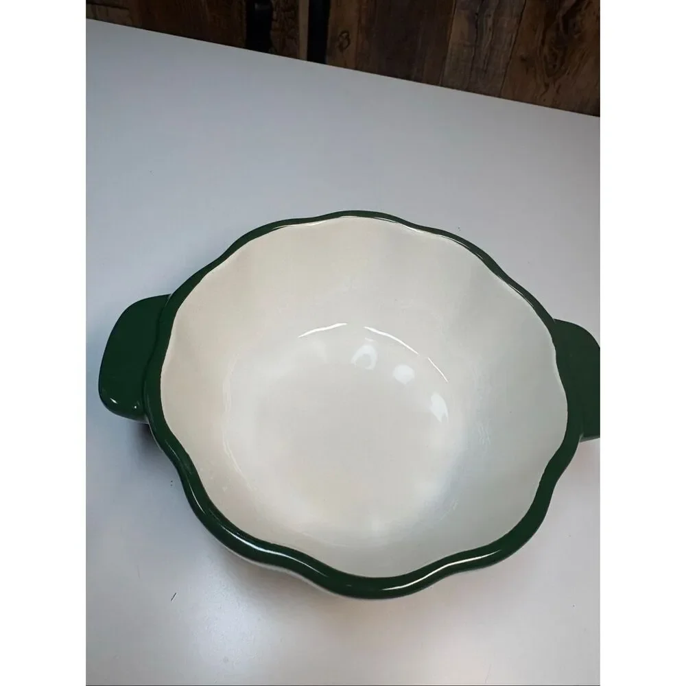 Pioneer Woman Green Pumpkin Covered Casserole Dish Stoneware Baker